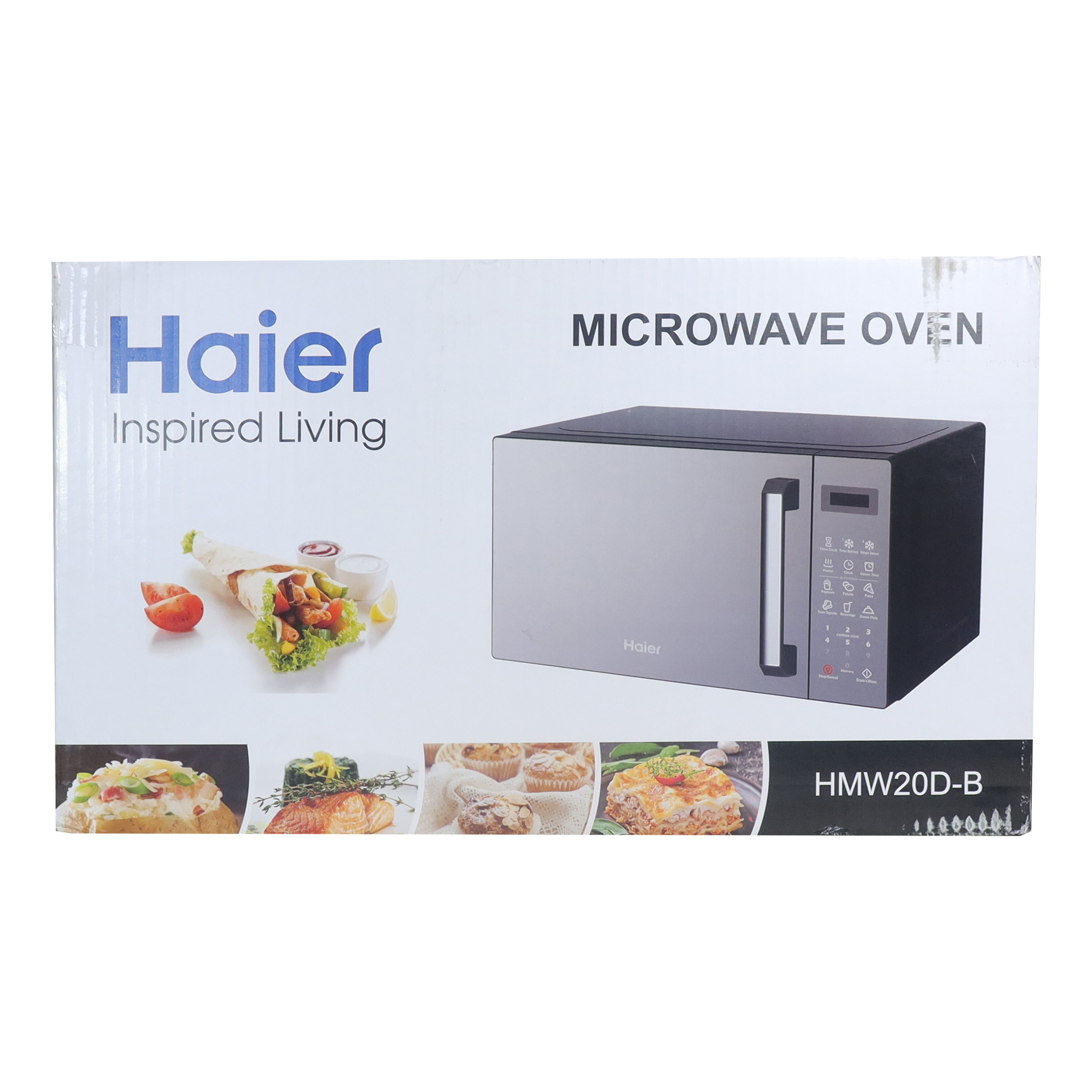 Haier 20L Microwave Oven HM20DB | 700W | 6 Auto Menus | 11 Power Levels | Auto Defrost | Speed Defrost | Cooking Alert | 2-Year Warranty