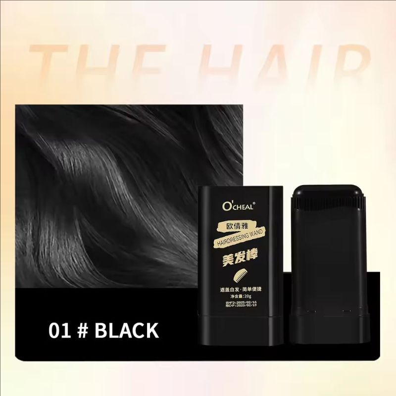 Quick Touch-Up Hair Stick Beard Color Stick Portable Temporary Quick Coverage Hair Pen Instant Dye Stick Comb