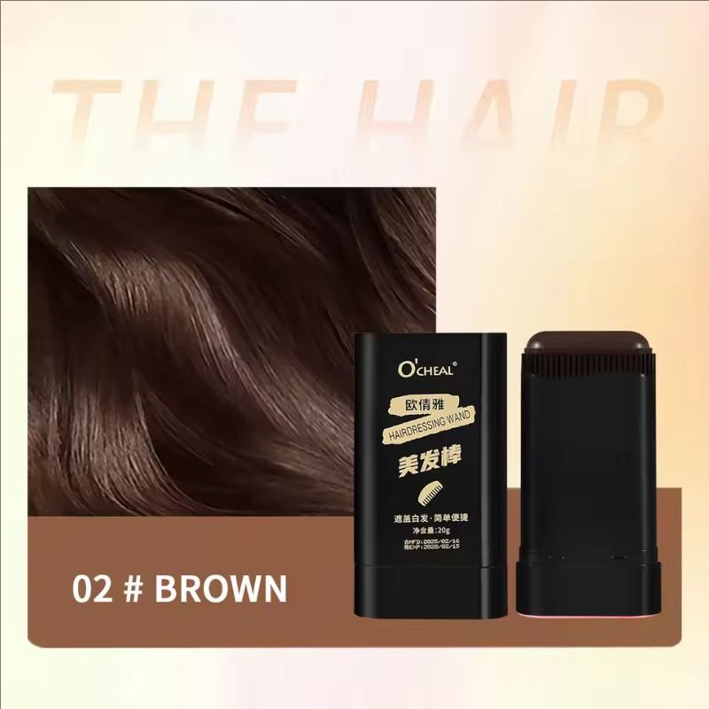 Quick Touch-Up Hair Stick Beard Color Stick Portable Temporary Quick Coverage Hair Pen Instant Dye Stick Comb