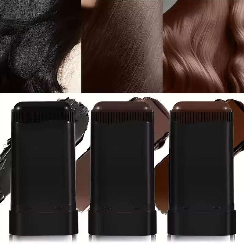 Quick Touch-Up Hair Stick Beard Color Stick Portable Temporary Quick Coverage Hair Pen Instant Dye Stick Comb
