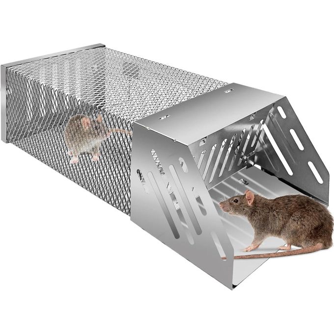 LIVE  RAT RODENT AQND MOUSE CAGE TRAPS WITH CATCH AND RELEASE DOOR