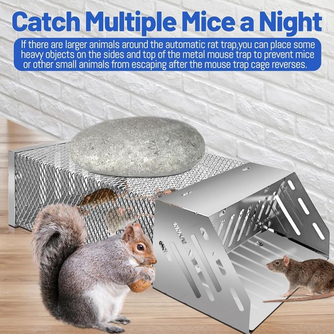LIVE  RAT RODENT AQND MOUSE CAGE TRAPS WITH CATCH AND RELEASE DOOR
