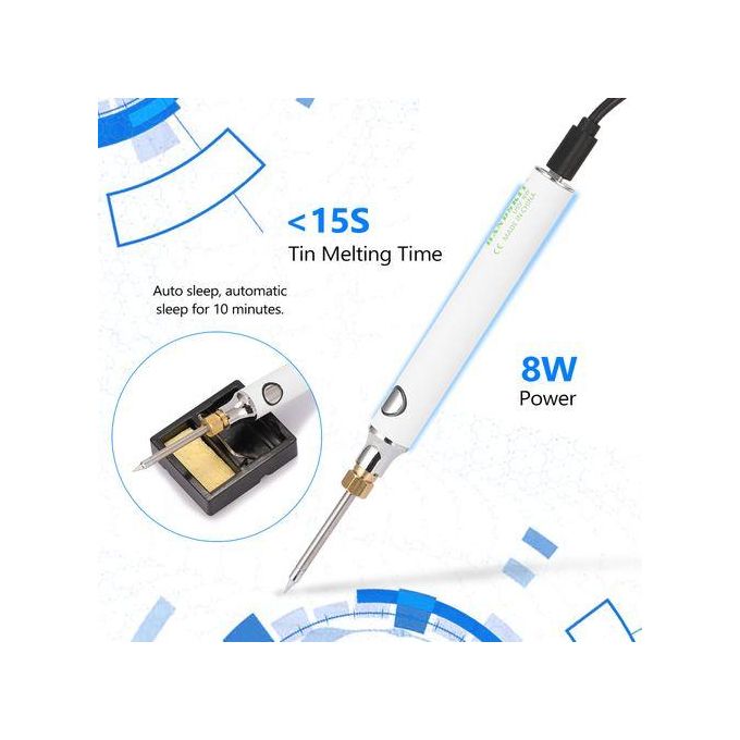 5W 8V USB Charging Electric Soldering Iron Kit
