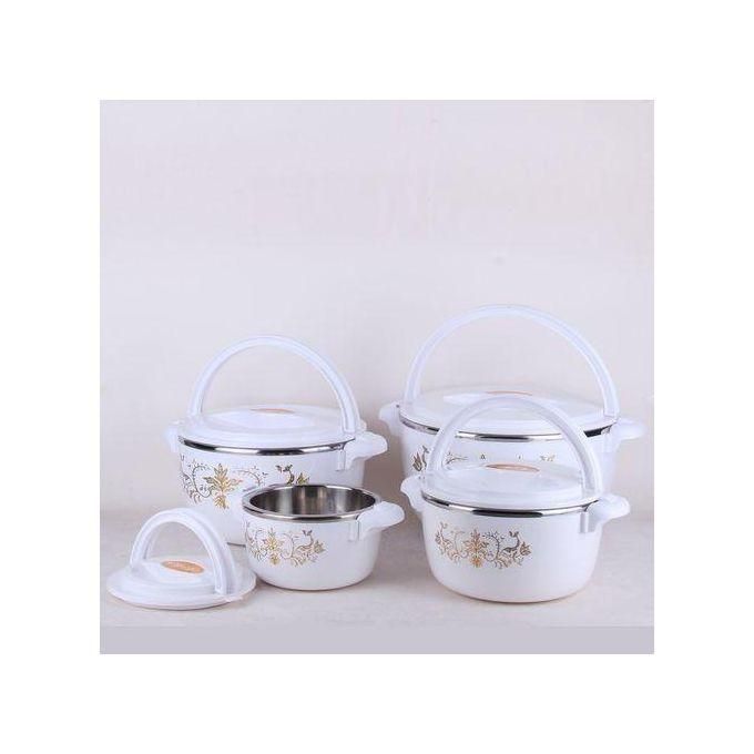 Casserole Hot pot set of 4 Cassore white