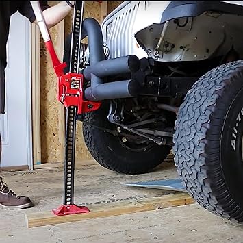 BIG RED TR6501B Torin 48" Ratcheting Off Road Utility Farm Jack, 3 Ton (6,000 lb) Capacity, Red