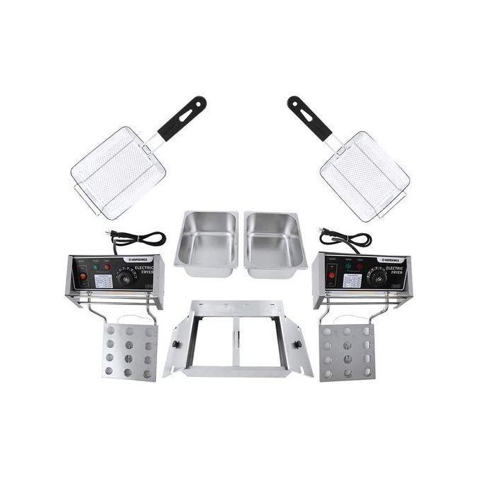 Nunix 12L Double Chicken And Chips Electric Fryer (6+6)L
