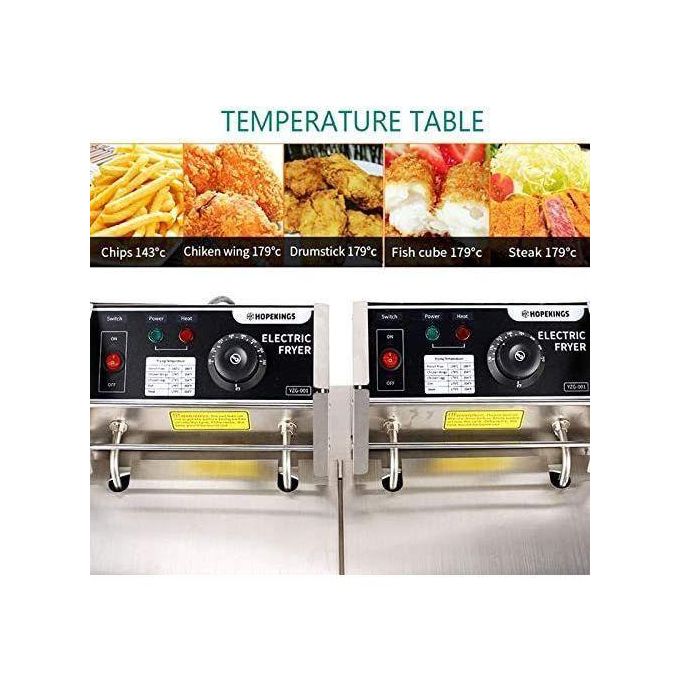 Nunix 12L Double Chicken And Chips Electric Fryer (6+6)L