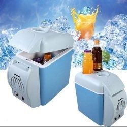 Portable Hot & Cold 7.5Ltrs Car Mini-refrigerator +300WTTS DC- AC 4 Sockets Car Inverter