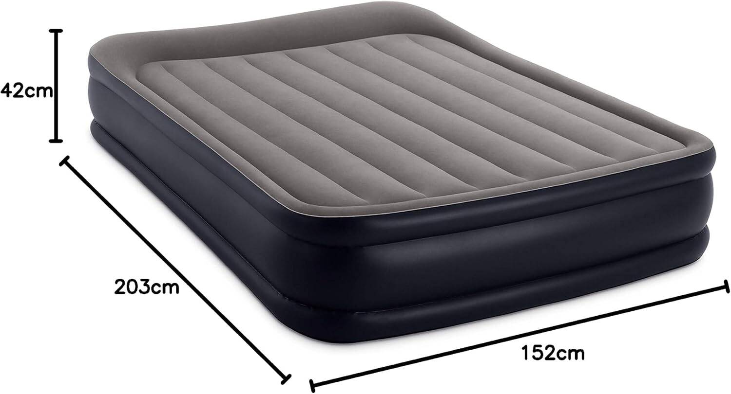 SUPER COMFY Queen Dura-Beam Plus Deluxe Pillow Rest Raised Airbed With Bulit In Electric Pump,152 X 203 X 42 Cm (5x6)