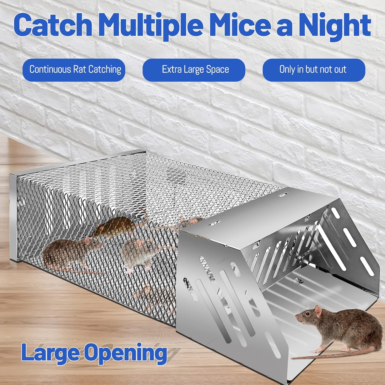 Humane Rat Trap, Automatic Continuous Cycle Mouse Traps, Catch Trap Mice Catcher for Indoor and Outdoor