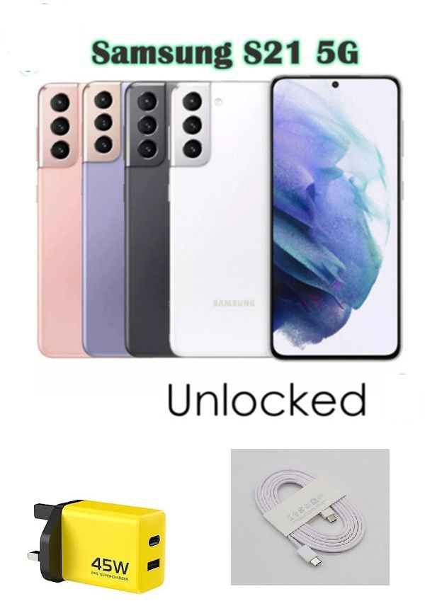 Galaxy S21 5G , 8GB RAM, 128GB Storage, Dual SIM – 64MP + 12MP + 12MP Triple Rear Camera 10MP Front 6.2" FHD+ Display,  Excellent Condition (SPOTLESS),Sim Ejector Pin + FREE 45WTTS CHARGER, UNLOCKED