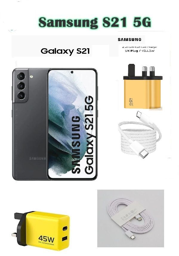 Galaxy S21 5G , 256GB Storage 8GB RAM, Dual SIM – 64MP + 12MP + 12MP Triple Rear Camera 10MP Front 6.2" FHD+ Display,  Excellent Condition (SPOTLESS),Sim Ejector Pin + FREE 45WTTS FAST CHARGER