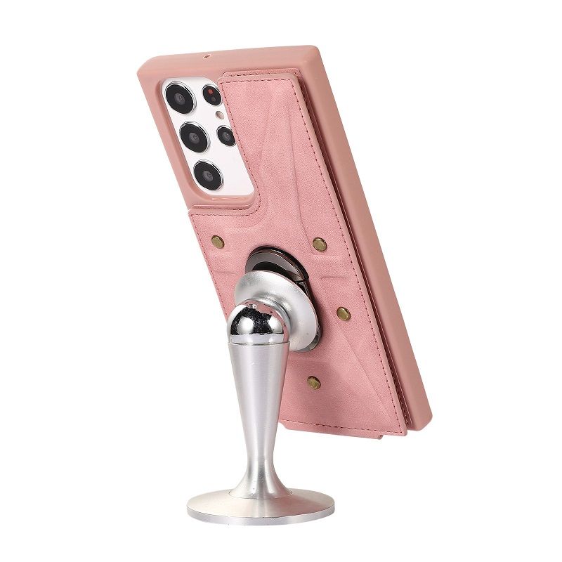 Leather Cover for Samsung Galaxy S23 S22 S21 S20 Ultra A13 A53 A14 A54 A34 Armour Finger Ring Buckle Doka Leather Case