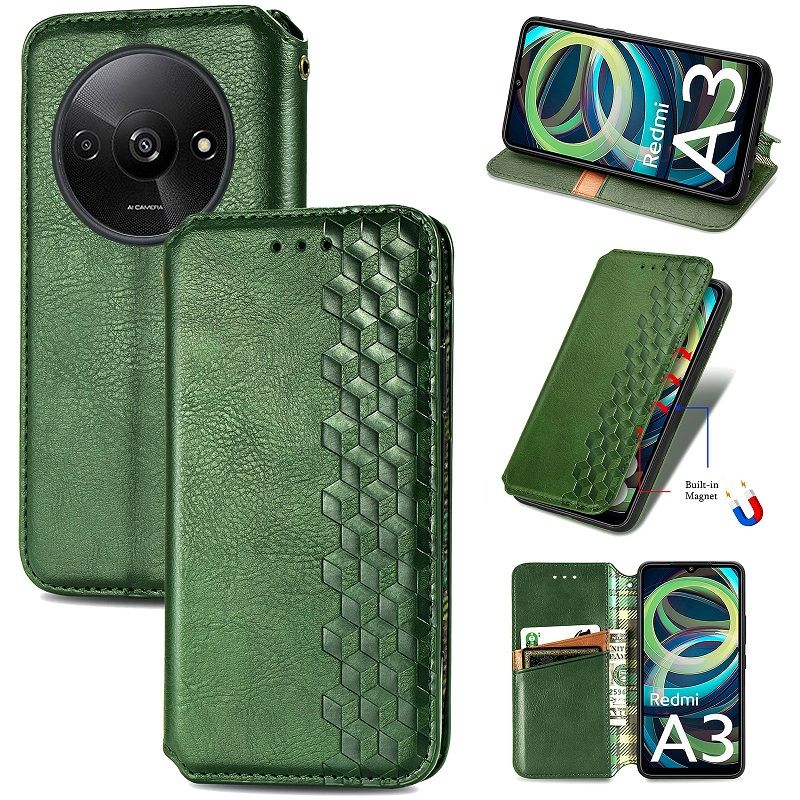 Leather Phone Case Flip Cover for Xiaomi Redmi Note 13 Pro 13 Pro Plus A3 13 13C Magnetic Full Body Shockproof Stand Flip Cover