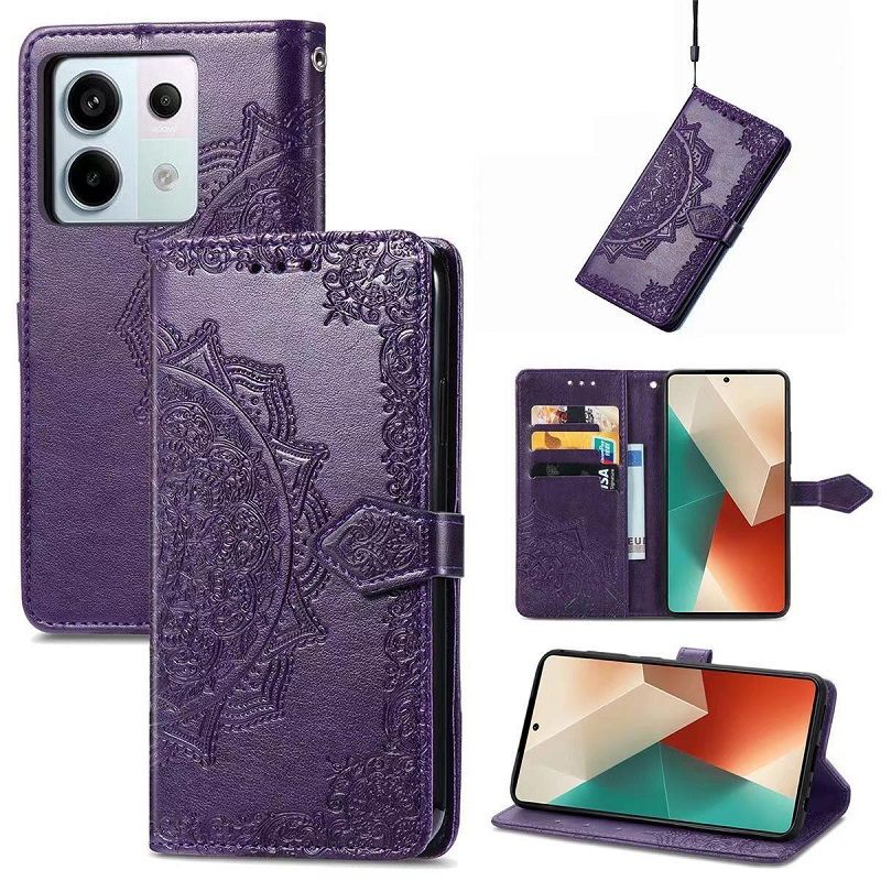 Leather Phone Case Flip Cover for Xiaomi Redmi A3 13 13C Note 13 Pro 13 Pro Plus Magnetic Full Body Shockproof Stand Flip Cover