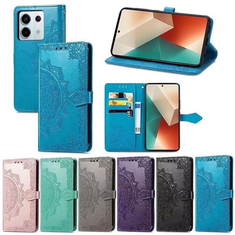 Leather Phone Case Flip Cover for Xiaomi Redmi A3 13 13C Note 13 Pro 13 Pro Plus Magnetic Full Body Shockproof Stand Flip Cover