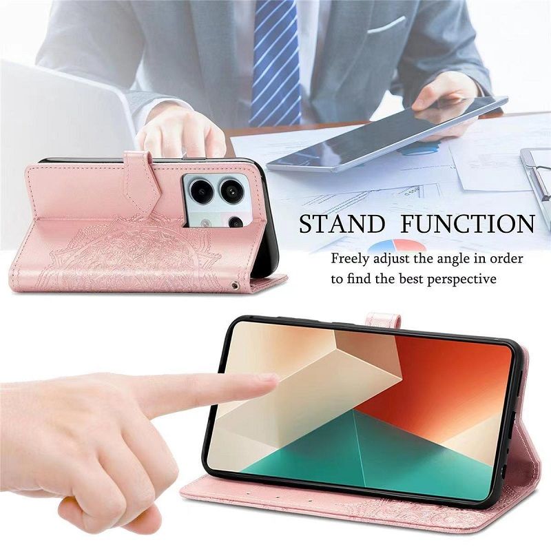 Leather Phone Case Flip Cover for Xiaomi Redmi A3 13 13C Note 13 Pro 13 Pro Plus Magnetic Full Body Shockproof Stand Flip Cover