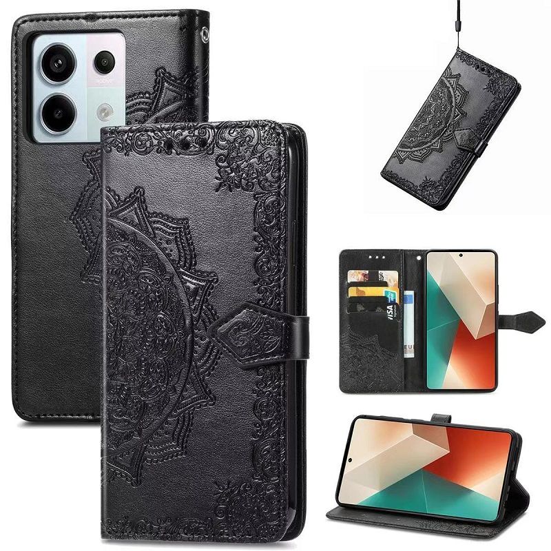 Leather Phone Case Flip Cover for Xiaomi Redmi A3 13 13C Note 13 Pro 13 Pro Plus Magnetic Full Body Shockproof Stand Flip Cover