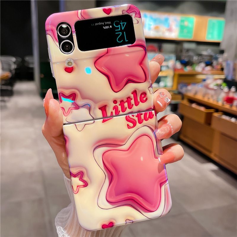 Phone Case For Samsung Galaxy Z Flip4/ Flip3 Fashion Shockproof Silicone Cute Personality Protective Case Flip 4/ Flip 3