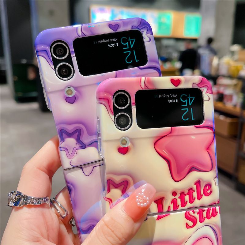 Phone Case For Samsung Galaxy Z Flip4/ Flip3 Fashion Shockproof Silicone Cute Personality Protective Case Flip 4/ Flip 3