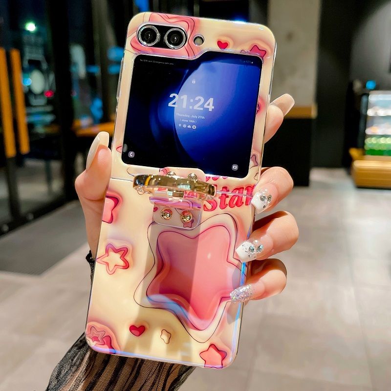 Ring Buckle Phone Case For Samsung Galaxy Z Flip 6/ Flip 5/ Flip 4/ Flip 3 Fashion Shockproof Silicone Cute Personality Protective Cover