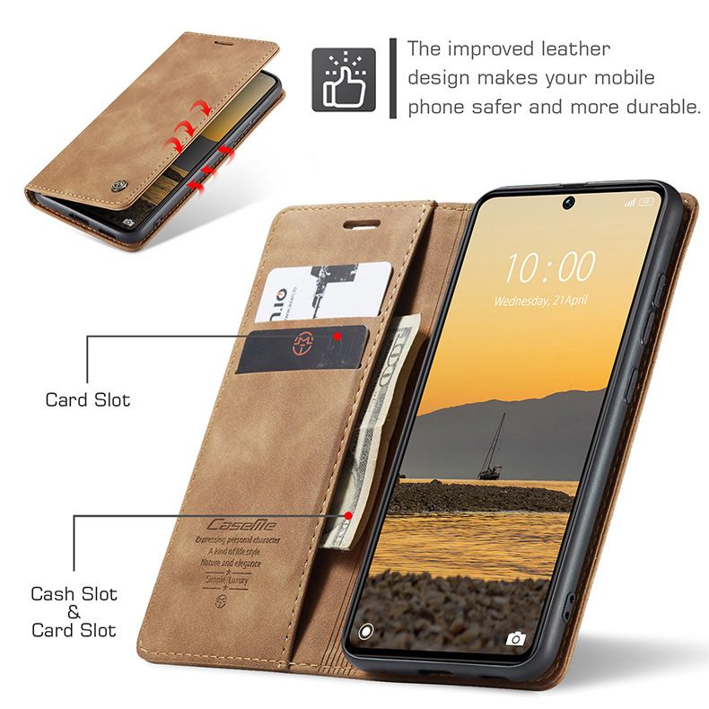 Leather Phone Case Flip Cover for Xiaomi Redmi Note 13 Pro 13 Pro Plus 13C 12C 12 Shockproof Protection Stand Holder Magnetic PU Leather Case