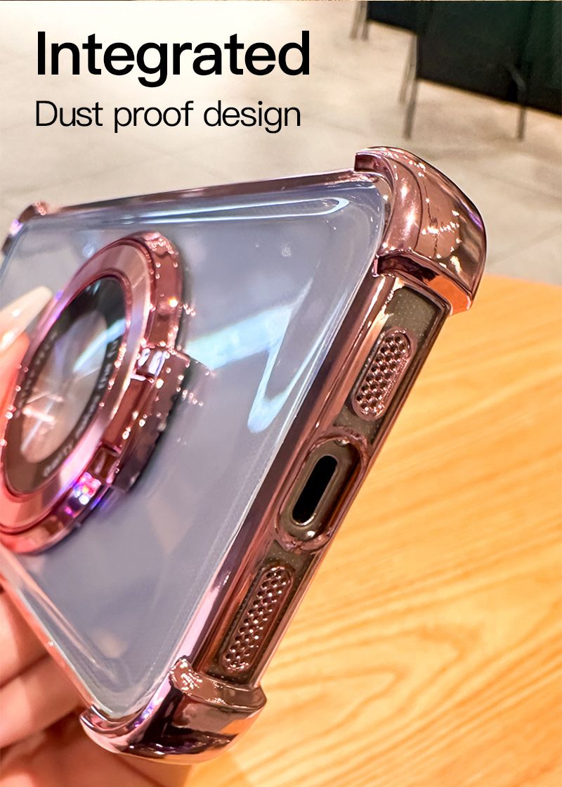 Electroplated Cover for Samsung Galaxy S24 S23 S22 S21 Ultra A55 A35 A25 A15 A05S A54 A34 A24 A14 A73 A53 A33 A23 A13 A06 A03 Electroplated Four Corner Airbag Magnetic Anti Drop Soft Phone Case