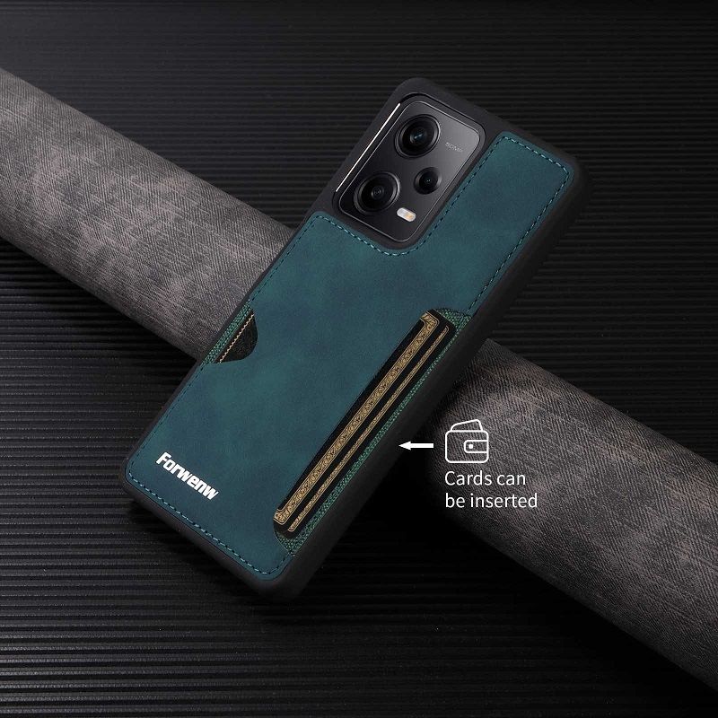 Forwenw - Phone Case for Redmi Note 13 12 11 Pro 4G / 5G ,Redmi 12C Cover plug-in Leather Back Protective Cover