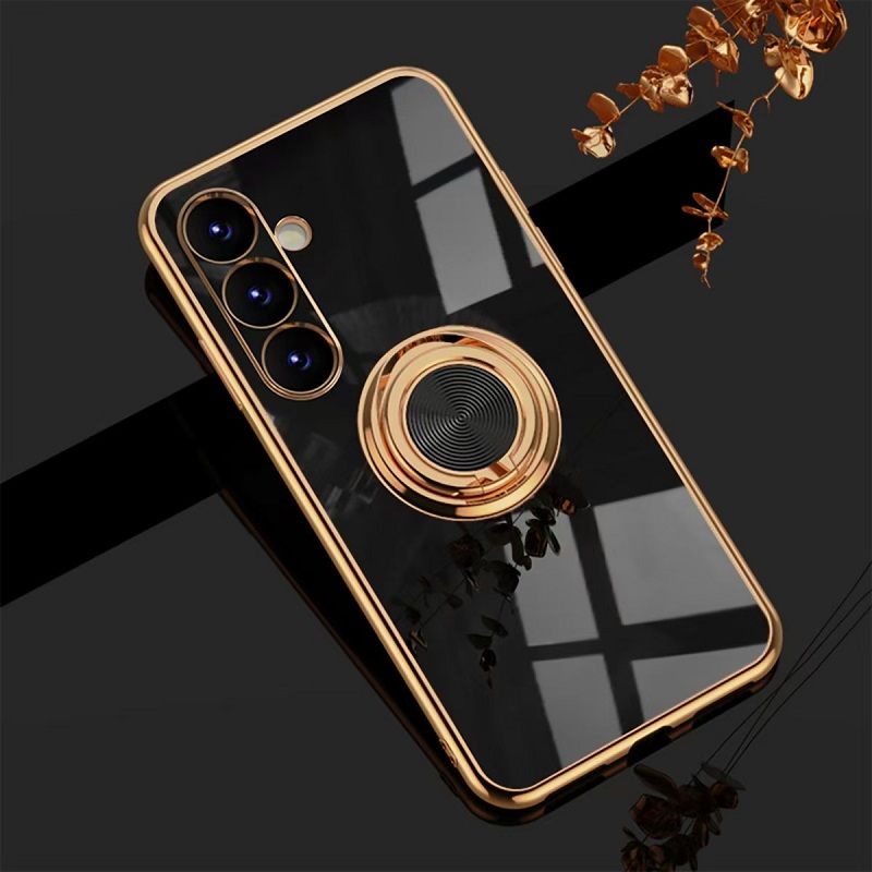 For Samsung Galaxy A55 A35 A25 A15 A54 A34 A24 A14 A04S A73 A53 A33 A13 A72 A52 Finger Ring Buckle Kickstand [with Magnetic] Vehicle-Mounted Soft TPU Bumper Electroplated Phone Case