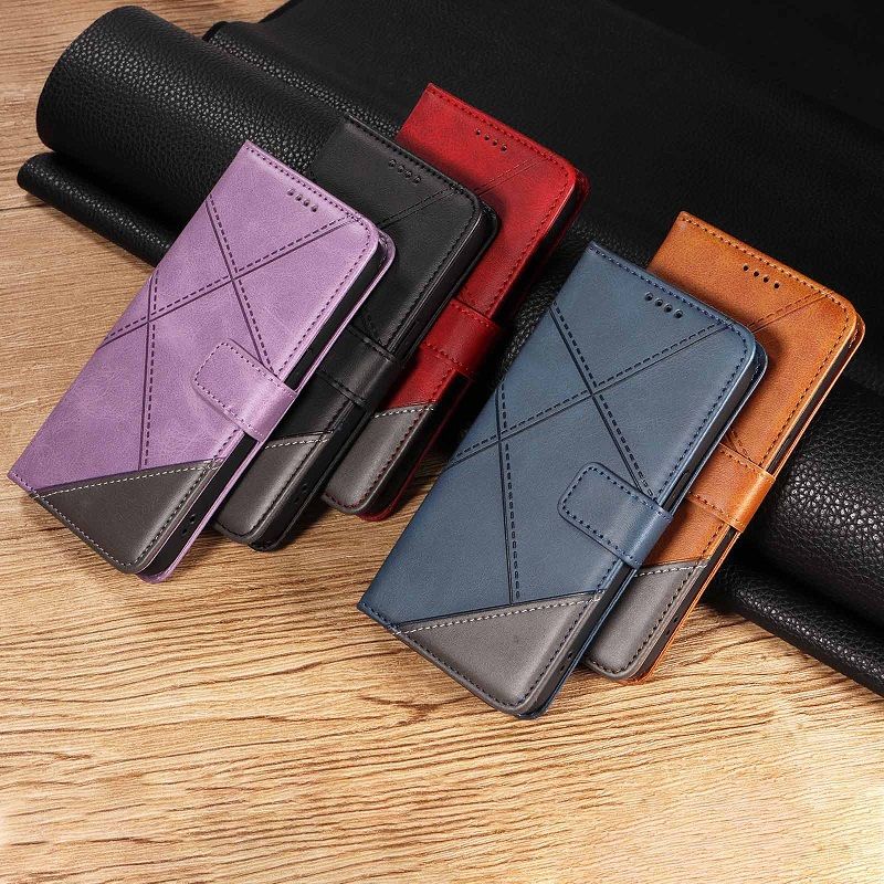 Flip Cover for Samsung Galaxy Note 9 8 S8 S9 S10 Plus J4 J6 2018 Leather Case [Flip Vintage Leather] Wallet Shockproof Durable Retro Cover