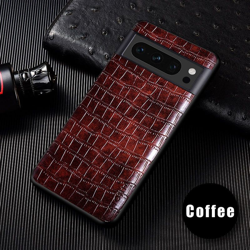 Phone Case for Google Pixel 8 7 6 Pro 7A 6A 5 5A 4A 4 XL Fashionable Crocodile Leather Protective Case