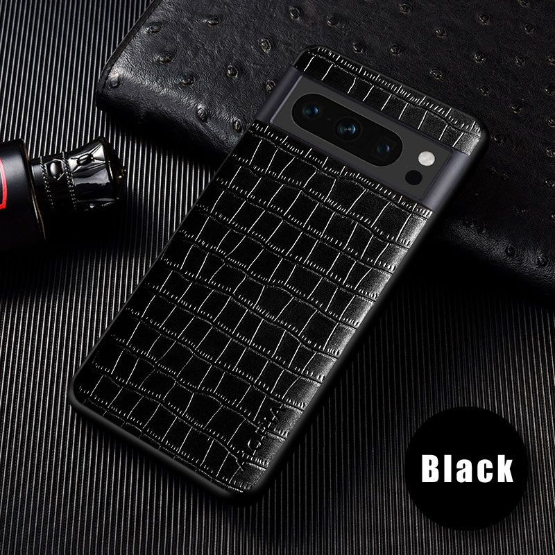 Phone Case for Google Pixel 8 7 6 Pro 7A 6A 5 5A 4A 4 XL Fashionable Crocodile Leather Protective Case