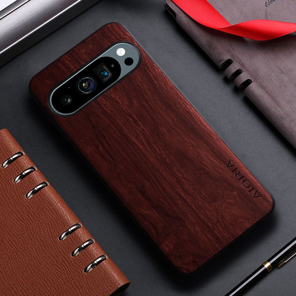 Vintage WoodLike Leather Phone Case for Google Pixel 9 Pro XL 8 8A 7A 7 6 Pro 5 4 XL 6A 5A 4A Soft TPU Around The Edge Hard PC At The Back 3in1 material