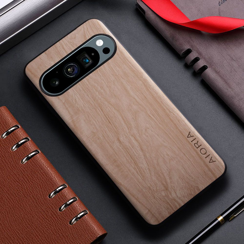 Vintage WoodLike Leather Phone Case for Google Pixel 9 Pro XL 8 8A 7A 7 6 Pro 5 4 XL 6A 5A 4A Soft TPU Around The Edge Hard PC At The Back 3in1 material