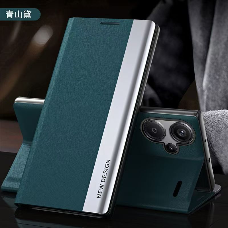 Smart Side Window Magnetic Attraction Leather Flip Phone Case For Xiaomi Redmi Note 13 12 11 10 9 Pro 13 Pro+ 11S 10S 11 Pro+ 9S 11T 12 Pro+ Kickstand Shockproof Cover