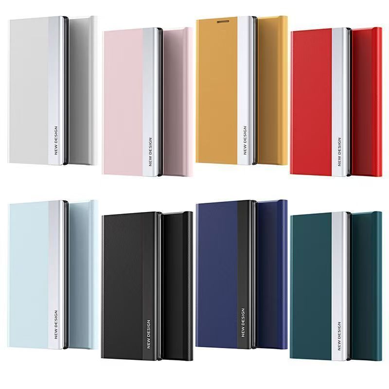 Smart Side Window Magnetic Attraction Leather Flip Phone Case For Xiaomi Redmi Note 13 12 11 10 9 Pro 13 Pro+ 11S 10S 11 Pro+ 9S 11T 12 Pro+ Kickstand Shockproof Cover