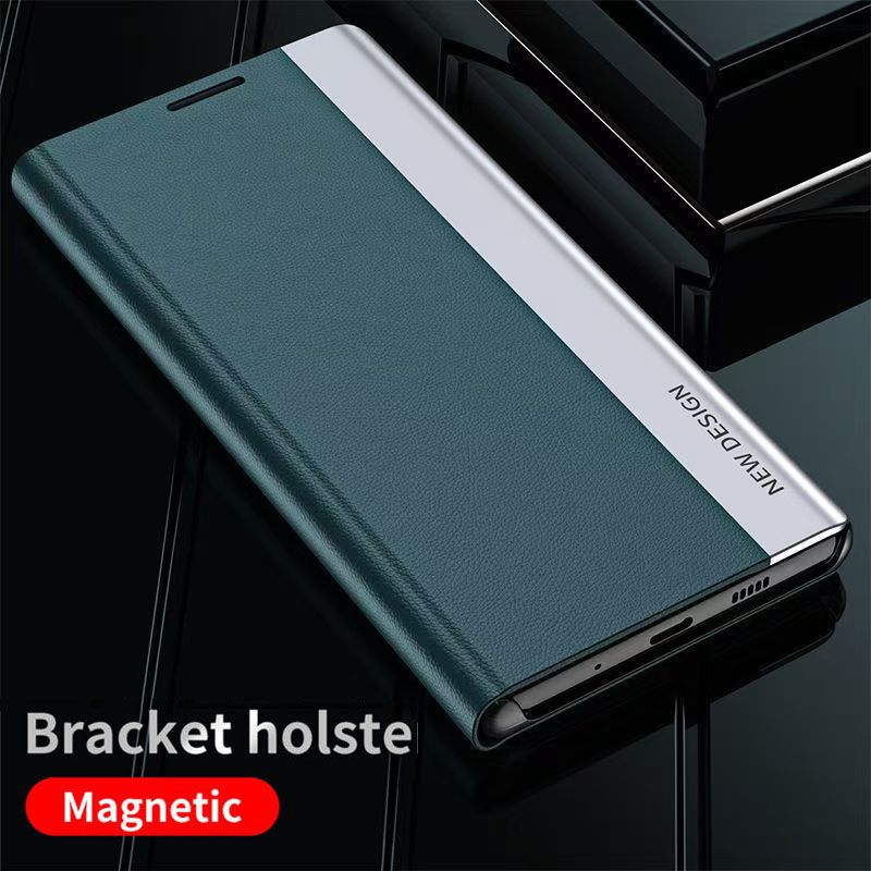 Smart Side Window Leather Flip Phone Case For Samsung Galaxy A73 A53 A33 A23 A13 A03S A02S A72 A52 A32 A22 A12 A21S A20S A10S A71 A51 A31 A11 A70 A50 A30 Kickstand Shockproof Cover