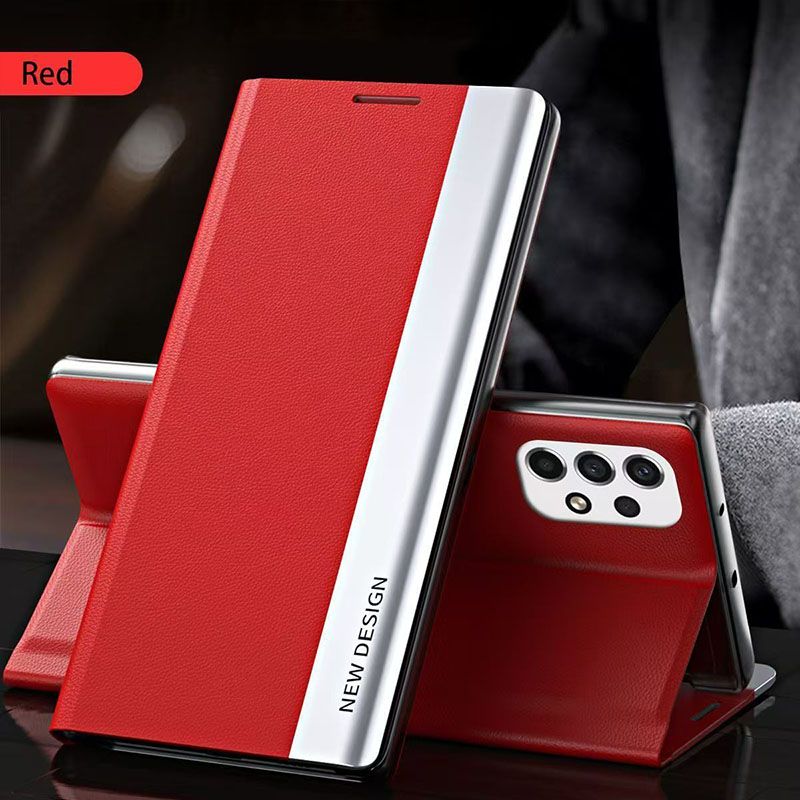 Smart Side Window Leather Flip Phone Case For Samsung Galaxy A73 A53 A33 A23 A13 A03S A02S A72 A52 A32 A22 A12 A21S A20S A10S A71 A51 A31 A11 A70 A50 A30 Kickstand Shockproof Cover