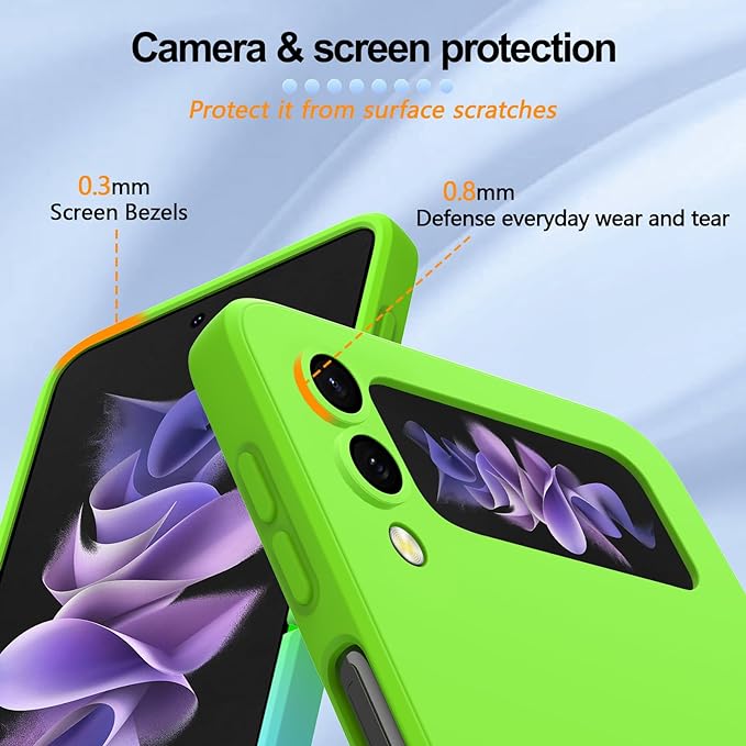 Magnetic Two Color Ultra Thin Folding Phone Case For Samsung Galaxy Z Flip 6,Flip 5, Flip 4,Flip 3 Fashion Silicone Soft Shell Cover