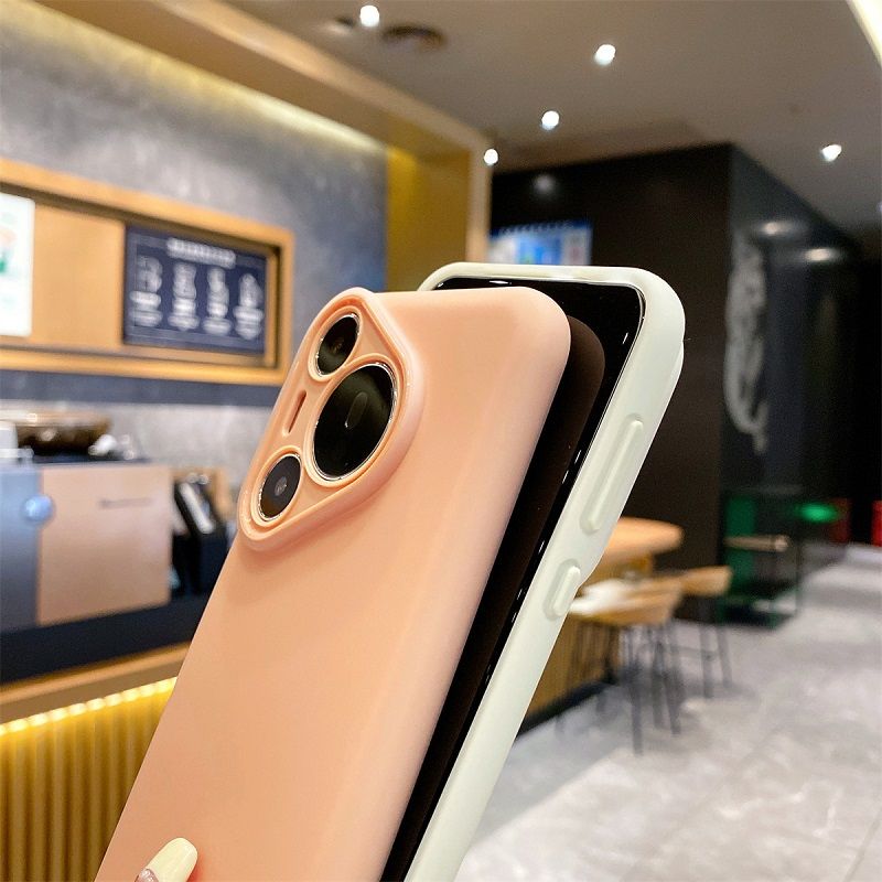 Liquid Silicone Lens Fall Prevention Cover For Huawei Pura 70 70 Pro 70 Pro+ 70 Ultra Solid Color Protective Case