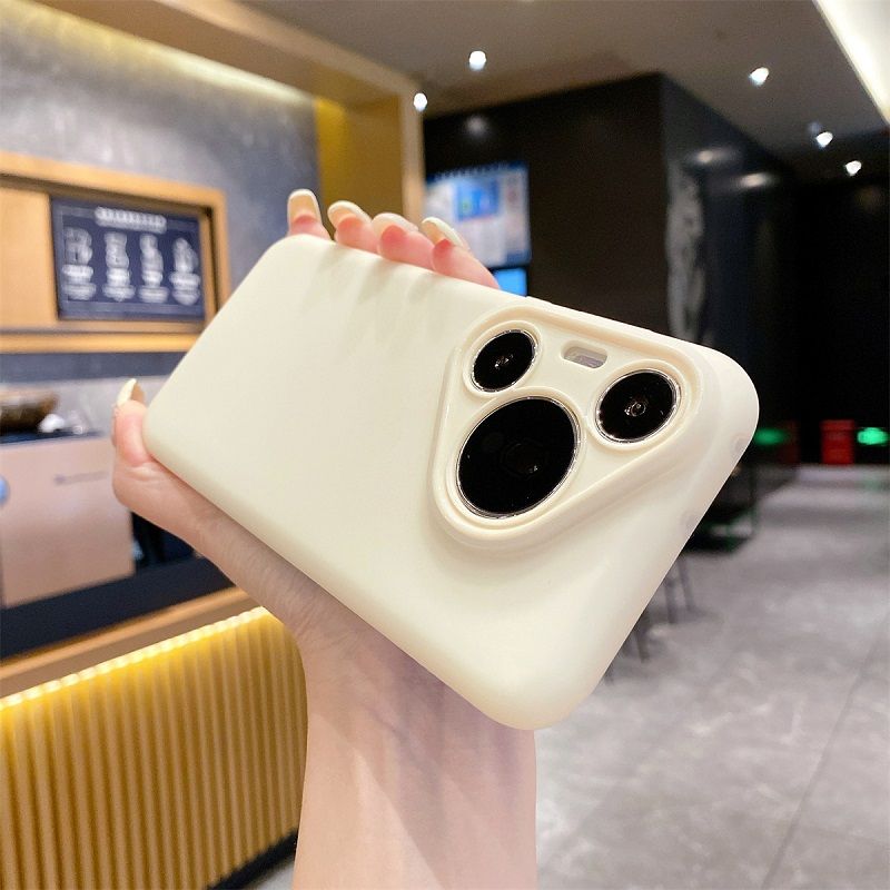 Liquid Silicone Lens Fall Prevention Cover For Huawei Pura 70 70 Pro 70 Pro+ 70 Ultra Solid Color Protective Case