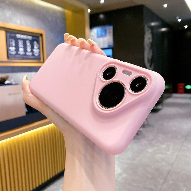 Liquid Silicone Lens Fall Prevention Cover For Huawei Pura 70 70 Pro 70 Pro+ 70 Ultra Solid Color Protective Case