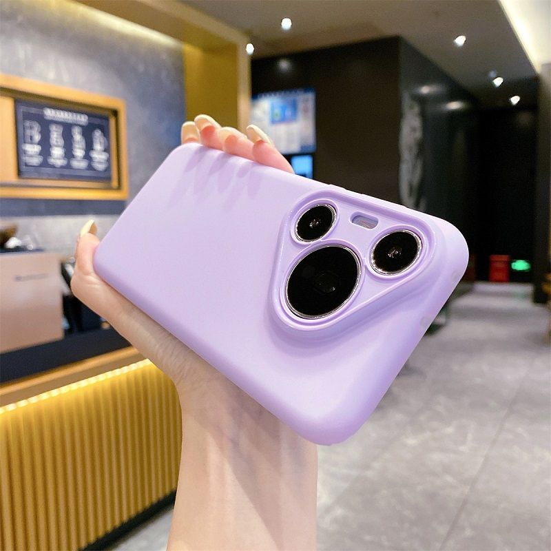 Liquid Silicone Lens Fall Prevention Cover For Huawei Pura 70 70 Pro 70 Pro+ 70 Ultra Solid Color Protective Case