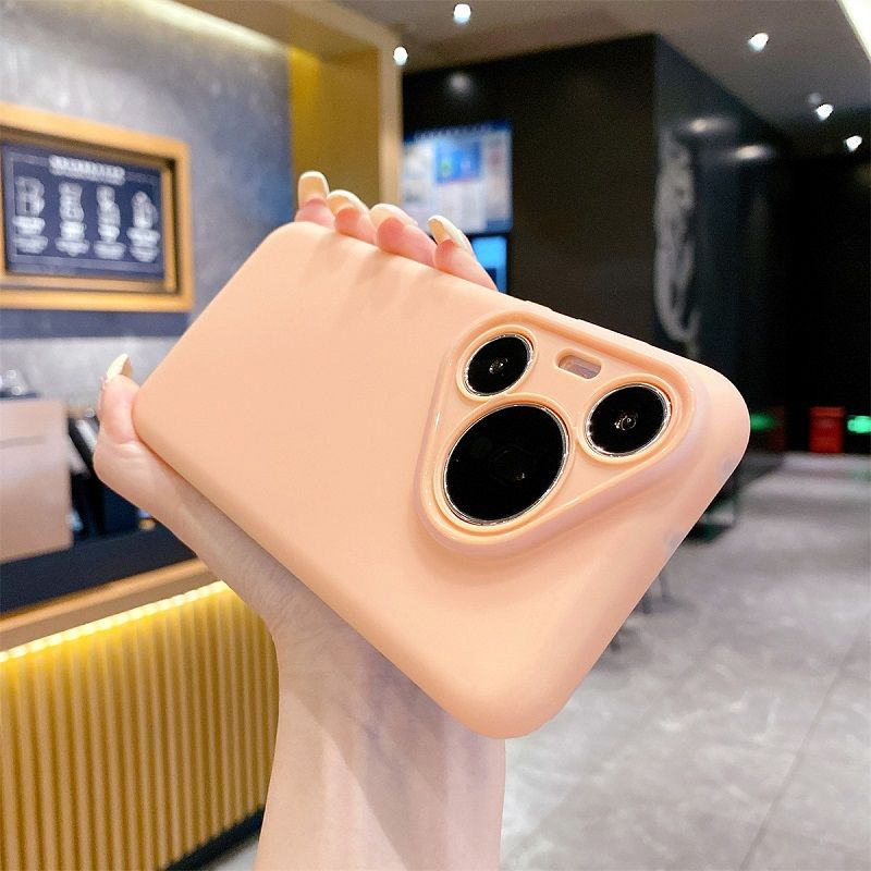 Liquid Silicone Lens Fall Prevention Cover For Huawei Pura 70 70 Pro 70 Pro+ 70 Ultra Solid Color Protective Case