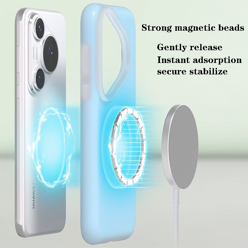 Magnetic jelly Liquid Silicone Fall Prevention Cover For Huawei Pura 70 70 Pro 70 Pro+ 70 Ultra Protective Case