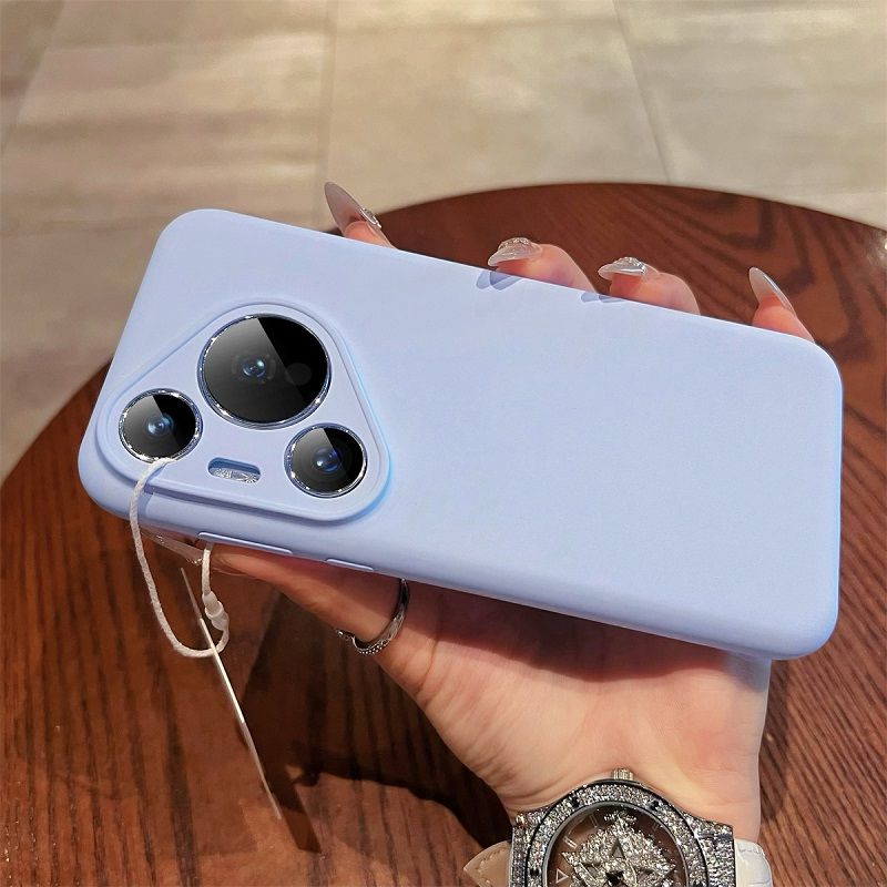 Liquid Silicone Lens Fall Prevention Cover For Huawei Pura 70 Pro 70 Pro+ 70 Ultra Solid Color Protective Case