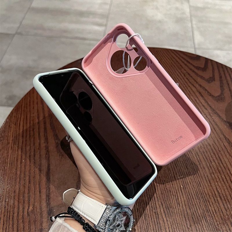 Liquid Silicone Lens Fall Prevention Cover For Huawei Pura 70 Pro 70 Pro+ 70 Ultra Solid Color Protective Case