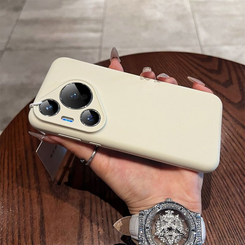 Liquid Silicone Lens Fall Prevention Cover For Huawei Pura 70 Pro 70 Pro+ 70 Ultra Solid Color Protective Case