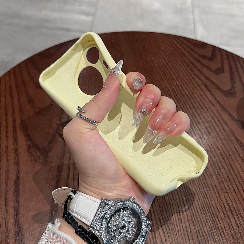 Liquid Silicone Lens Fall Prevention Cover For Huawei Pura 70 Pro 70 Pro+ 70 Ultra Solid Color Protective Case