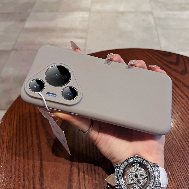 Liquid Silicone Lens Fall Prevention Cover For Huawei Pura 70 Pro 70 Pro+ 70 Ultra Solid Color Protective Case